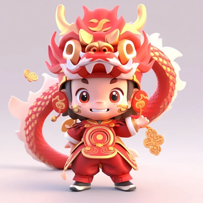龙年IP龙娃娃手版