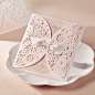 afforable laser cut lace wedding cards EWLS037