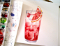 Drinkable Things : Watercolour study of drinkable fluids.