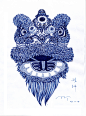 mj(细眼睛)  的插画 醒狮