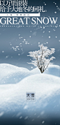 大雪节气海报【源文件淘宝搜：设计云助理】