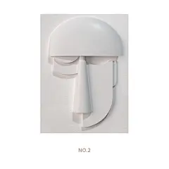 HCC手绘浮雕 | 侘寂风玄关装饰画客厅沙发墙挂画网红立体艺术壁画