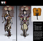 Bu-chae, a Korean traditional fan, Jin hong : A costume concept with the motif of a Korean traditional flat fan.