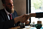 Free stock photo of suit, hands, coffee, cup