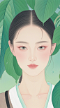 工笔画美女 (4)