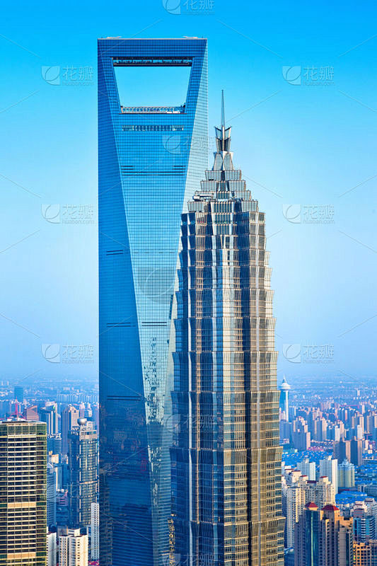 上海,摩天大楼,金茂大厦,上海环球金融中心,外滩,浦东,垂直画幅,办公室,天空,无人
