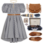 A fashion look from April 2016 featuring short dresses, leather shoes and brown purse. Browse and shop related looks.