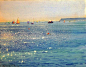 英国水彩画家Richard Thorn手中夏天的那片海，真假难分，美爆了~