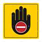 手绘-安全主题贴纸SVG-警示牌