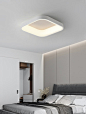 北欧现代简约卧室灯方形小客厅灯饰创意个性主卧室灯具极简吸顶灯
