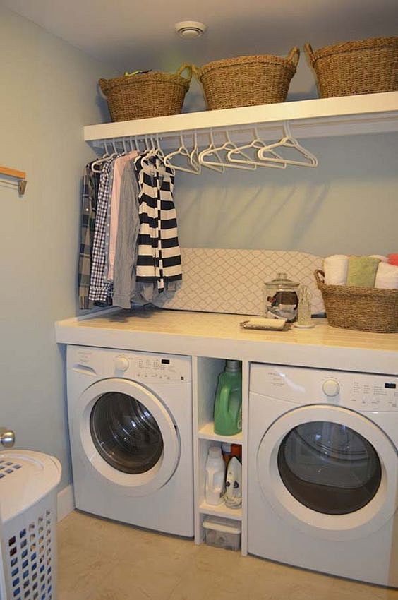 60令人惊讶的鼓舞人心的小洗衣房的设计思...