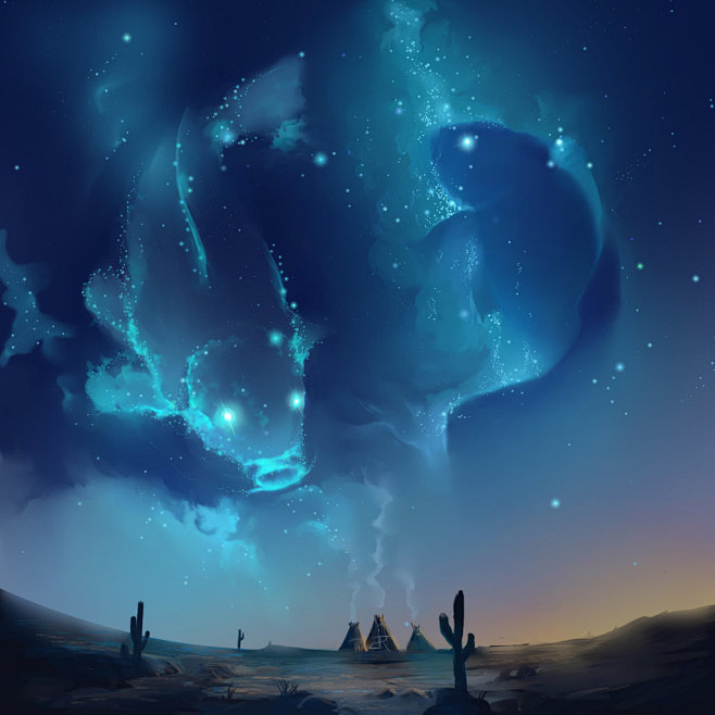 云？天空？海水？这些简单的元素竟然画出这...