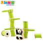 包邮正品木玩世家BH4114熊猫平衡积木早教益智儿童玩具桌游教具-淘宝网