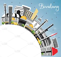 城市天际线,万隆,印度尼西亚,灰色,旅途,商务,云,鸟类,建筑,天空