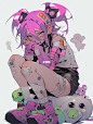 探索Y2K地雷系美少女AI插画