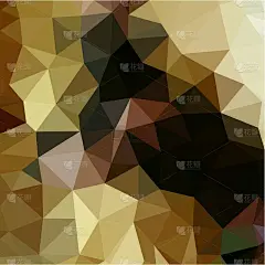 抽象背景为灰色和棕色以及米色，浅色和深色片段在风格上低聚