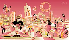 城市印象插画-厦门-古田路9号-品牌创意/版权保护平台