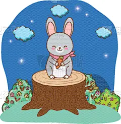 可爱的,小的,动物,动画片,分离着色,宠物,夜晚,动物园,图像,问候