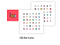 UI KitUI工具包UI界面UI设计多色图标线性icon线性图标