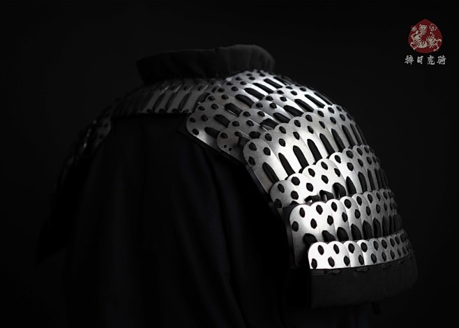 捧日虎骑兵士通用亮银札甲披膊两档甲配件淘宝网