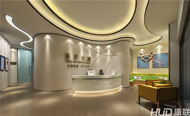 贤君口腔牙科大厅效果图1