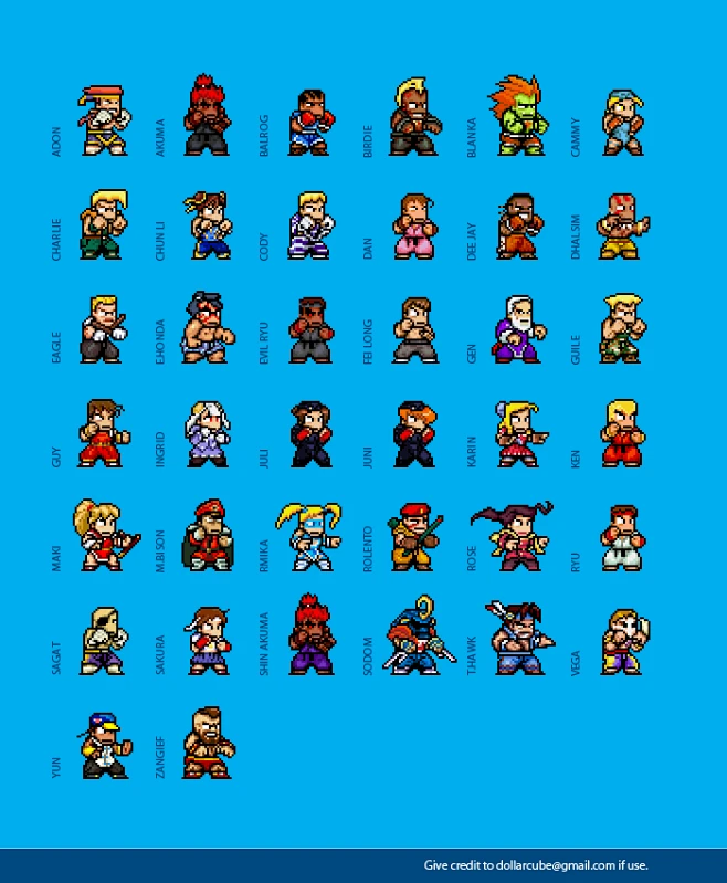 Street Fighter Alpha Max Sprites by ~dollarcube on deviantART-花瓣网