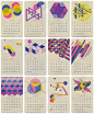 risograph print calendar by paper pusher (aka jp king)