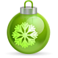 绿色的圣诞彩球图标 iconpng.com