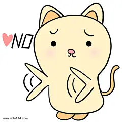 表示拒绝可爱猫咪表情包图片png免抠元素卡通手绘背景装饰免扣图片设计图案