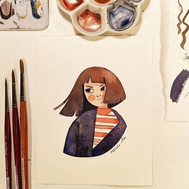 水彩插画慕尼黑插画师iraville67676767
