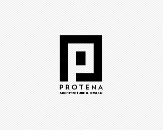 字母p建筑公司logo