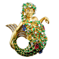 DAVID WEBB Enameled Gold Gem Bearing Mermaid@北坤人素材