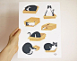 由@ EricaSalcedo在Etsy的猫和箱打印€10.00#插图##猫打印