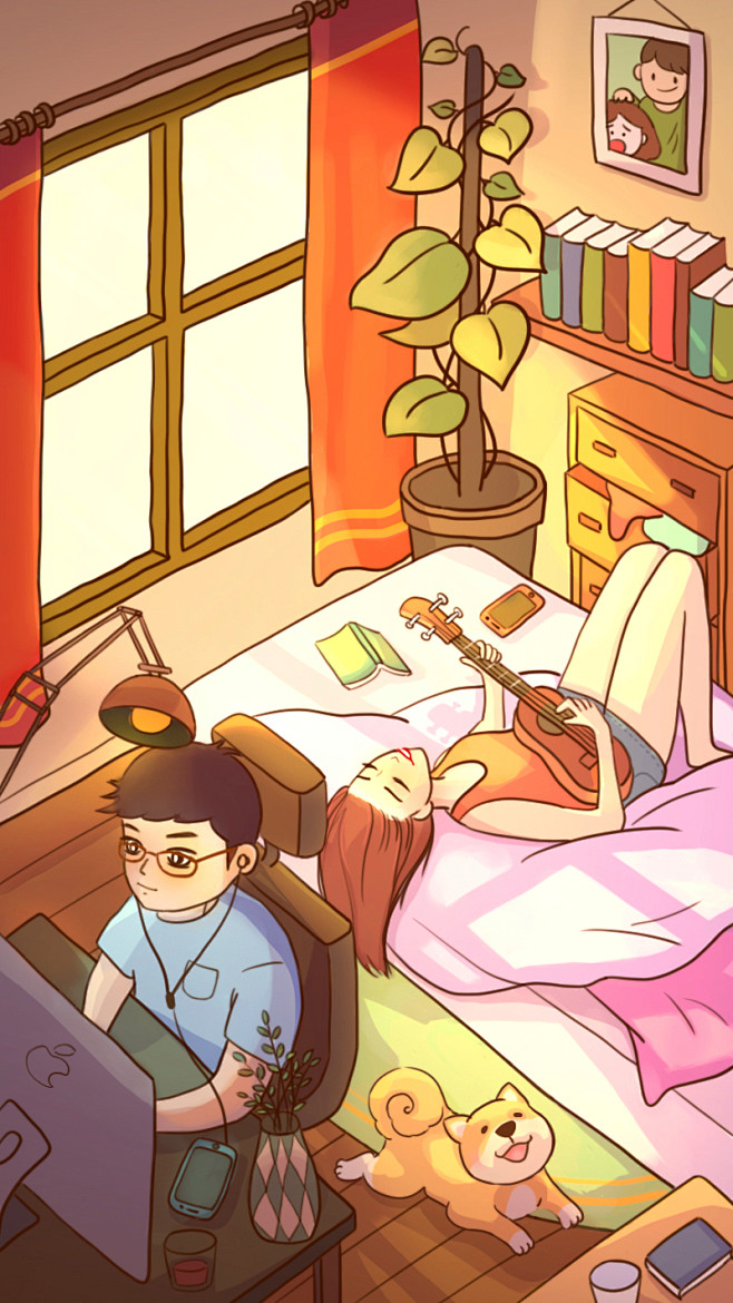 原创手绘@彪鸽 -- 慢时光