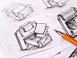 App Icon Sketches : Selection of pencil sketches for app icons and illustrations by Ramotion http://ramotion.com