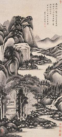 陈又新-搁浅背影采集到吴历 山水图