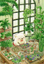 日本插画师 萌熊系列 作品欣赏 ​​​
大爱其色调，让人看了暖暖的，特别治愈 
