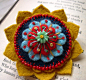 felt flower brooch