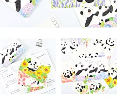 猫的天空之城 pandapanda明信片套装手绘可爱国宝熊猫插画明信片-tmall.com天猫
