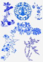 青花瓷花纹高清素材 png图片素材 免费png 图案图片 花纹花边 青花 青花瓷 免抠png 设计图片 免费下载