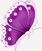 紫色蝴蝶动物元素素材