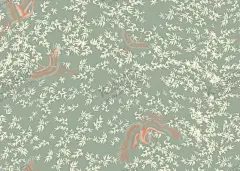 叶子鹤 【酷图网】花卉,矢量,手绘,水彩,数码印花,服装印花,潮牌印花
