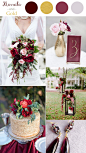 marsala and gold wedding color ideas 2016 trends