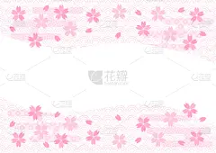 樱花,背景,绘画插图,华丽的,贺卡,边框,简单,梅子,3到4个月,植物