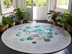 经纬地毯JWLam采集到现代简约风格圆形地毯（更多素材联系我获取，可一张任意定制）