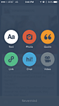 Tumblr iPhone buttons screenshot