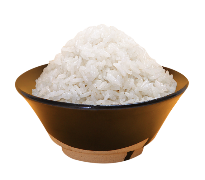 大米五常大米东北特产稻香米熟米米饭一碗米饭白底图