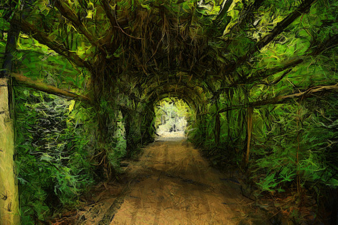 Green Tunnel by Trys...