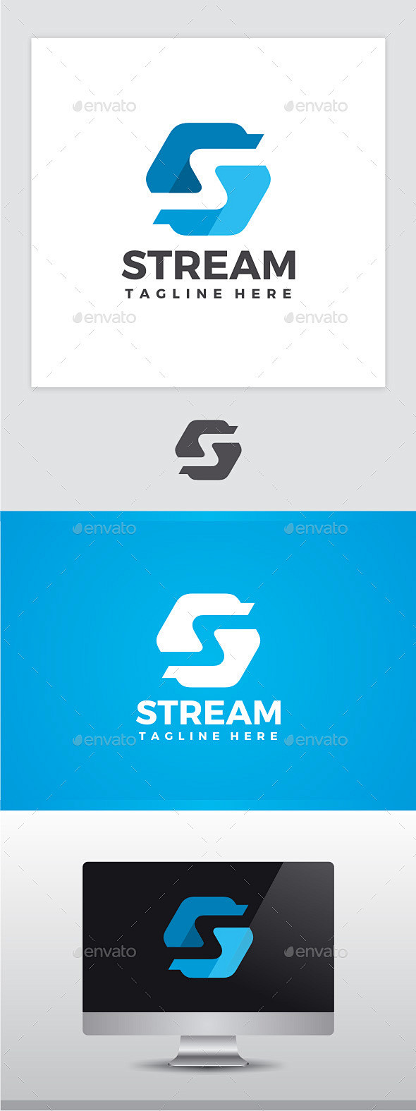 流-字母S标志字母标志模板Stream - Letter S Logo - Letters Logo Templates字母,有创造力,创造力 ...