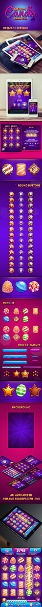 Match-3 Candy Game GUI : Match-3 Candy Game GUI